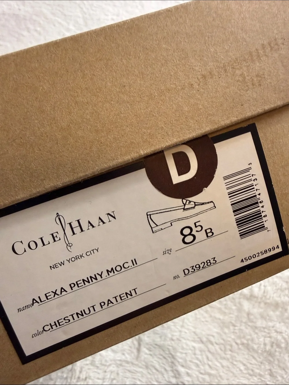 Cole Haan Alexa Penny Moc II Chestnut Patent Leather Loafers Women’s Size 8.5B